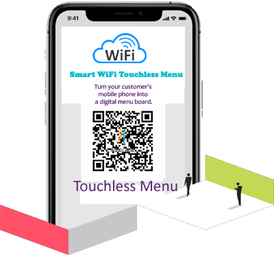 Safe, contactless menu display